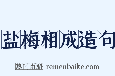 盐梅相成造句是什么意思的图片